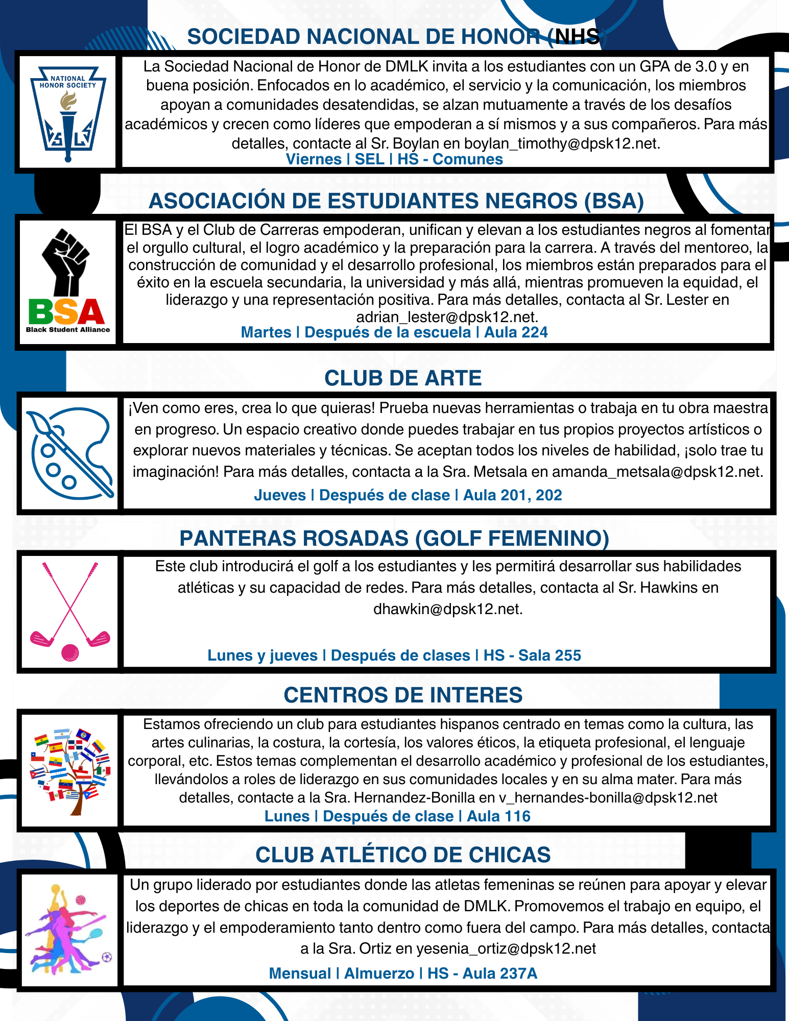 Dr. Martin Luther King, Jr. Early College » Clubs and Activities