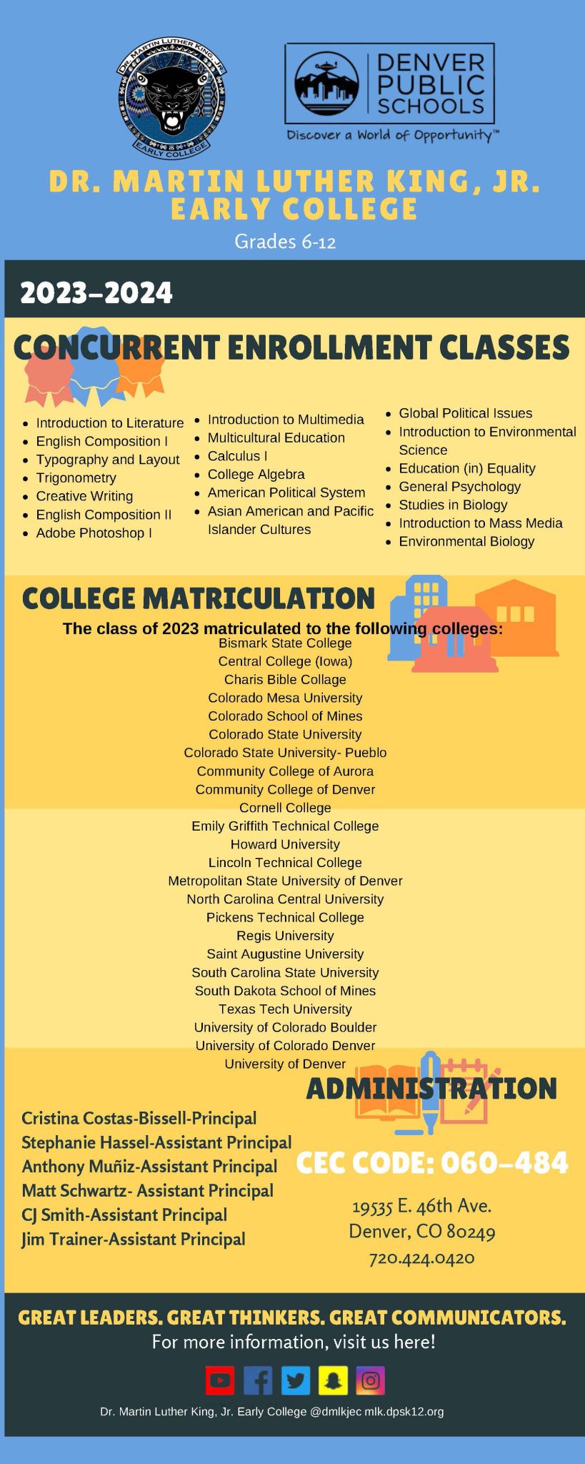 Dr. Martin Luther King, Jr. Early College » School Profile
